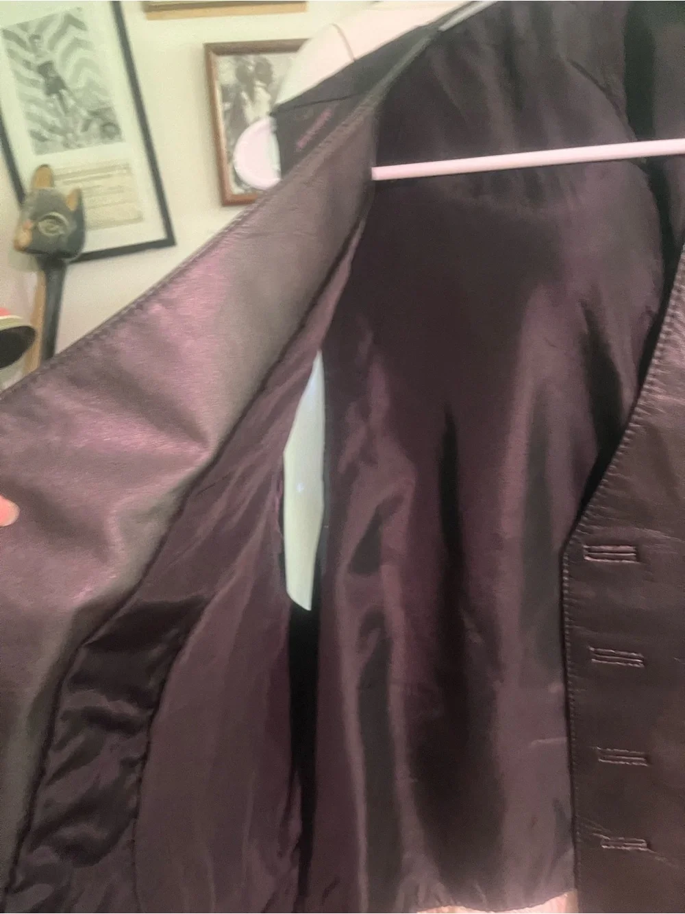 Classic Black Leather Button Vest
